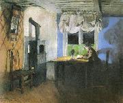 Harriet Backer Ved lampelys oil